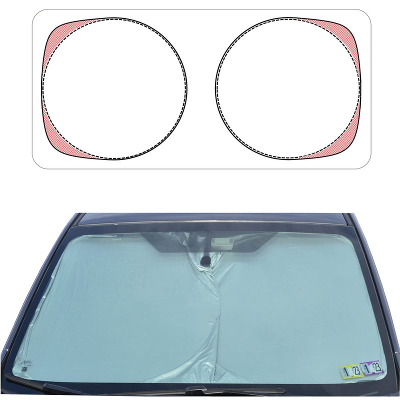 Patented A1+260T Car Windshield Sunshade with Storage Pouch by A1 Sun Shade Foldable Automotive Car Truck SUV Front Window Shield Blocker Visor Protector Cover for Interior Accessories for Heat