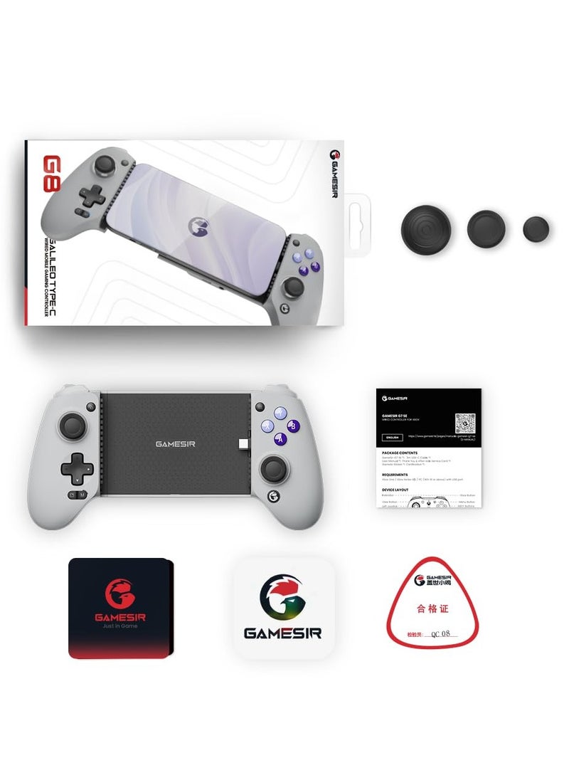 Generic - GameSir G8 Galileo Type-C Mobile Gaming Controller for Android & iPhone 15 Series (USB-C), Plug and Play Gamepad with Hall Effect Joysticks/Hall Trigger, 3.5mm Audio Jack - Image 1