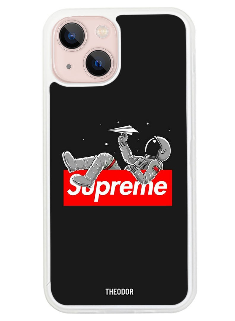 Theodor Protective Case Anti Scratch Shock Proof Cover For APPLE IPHONE 14 Sup Astronaut (White Bumper) - Image 1