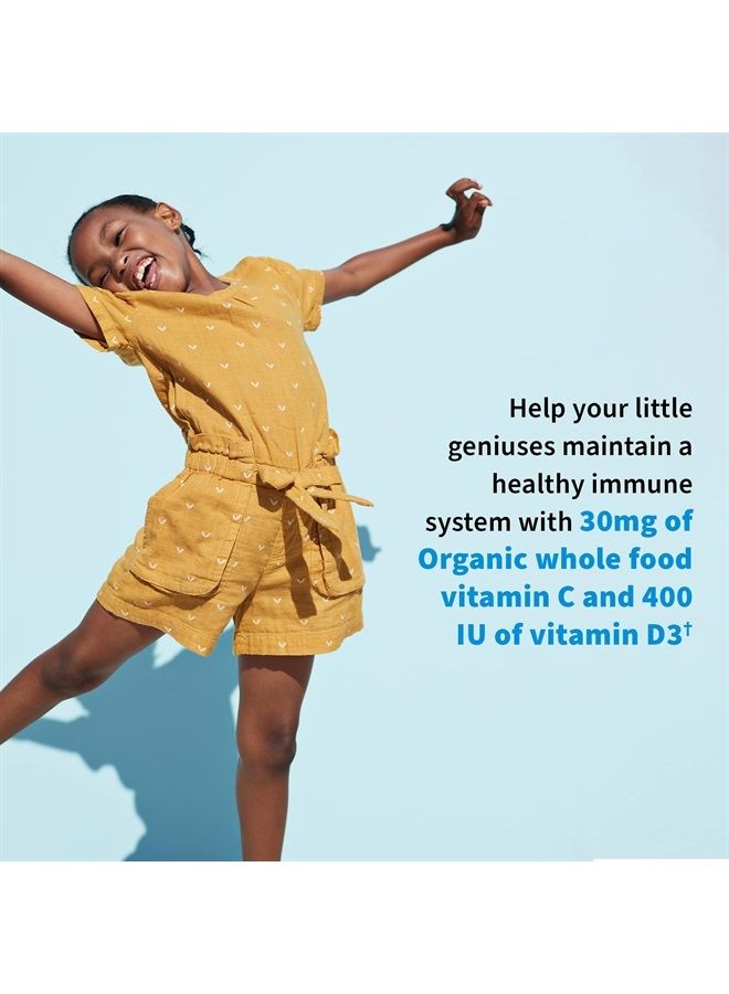 Garden of Life Dr. Formulated Probiotics for Kids, Organic Kids+ - Berry Cherry, 5 Billion CFU Chewable Probiotic Plus Vitamin C and D, Dairy Free Immune Digestive Health Supplement, 30 Chewables - Image 4