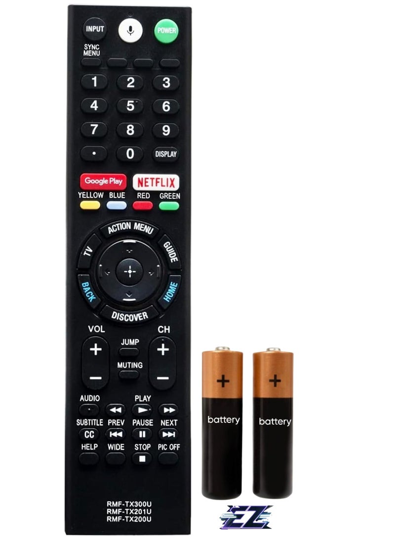 ELTRAZONE Replacement Voice Remote Control RMF-TX300U RMF-TX200U RMF-TX201U Suitable for Sony TV XBR-43X800D XBR-49X800D XBR-55X930E KD-49XE9005 KD-55XE9005 KD-65XE9005 S9005 RMF-TXTX 200U RMF-TX200P with battery - Image 1