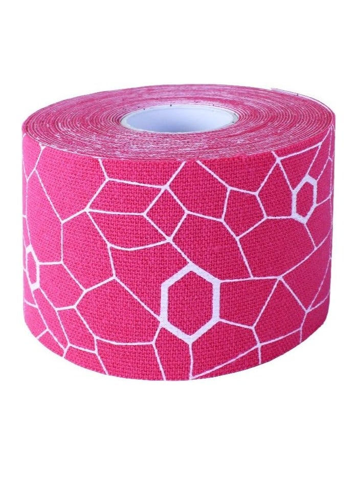 TheraBand Kinesiology Tape Waterproof Physio Tape for Pain Relief Muscle and Joint Support, Standard Roll with Xact Stretch Application Indicators (Pink) - Image 2