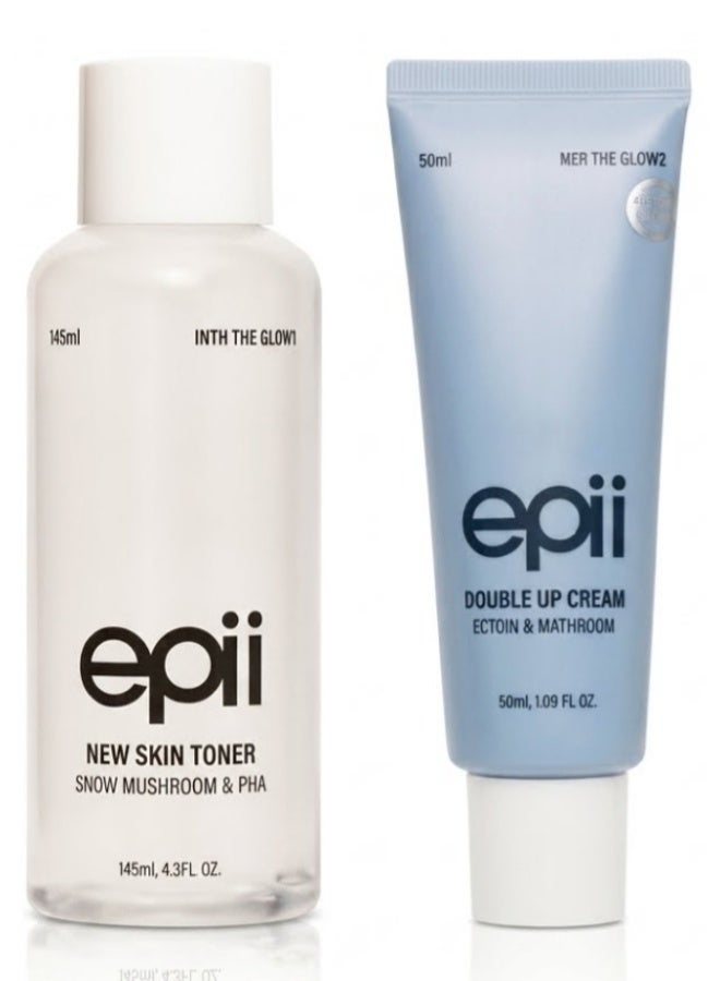 epii Skin Barrier Repair & Hydration Set - Ectoin Face Moisturizer + 5% PHA Exfoliating Toner for Dry Sensitive Skin, Daily Moisture & Gentle Skin...