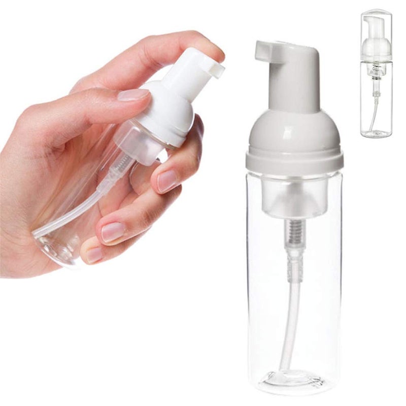 1 Clear Plastic Foamer Bottle Pump Travel Size White Mini Dispenser 17 Oz
