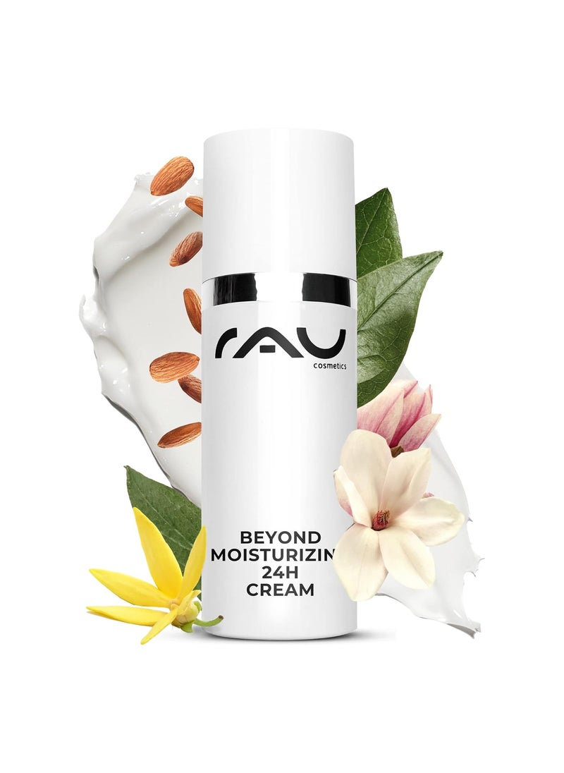 rau cosmetics - RAU beyond Moisturizing 24h Cream 17 oz  Organic face moisturizer  Natural antiwrinkle  Smoothing  nourishing face cream - Image 1