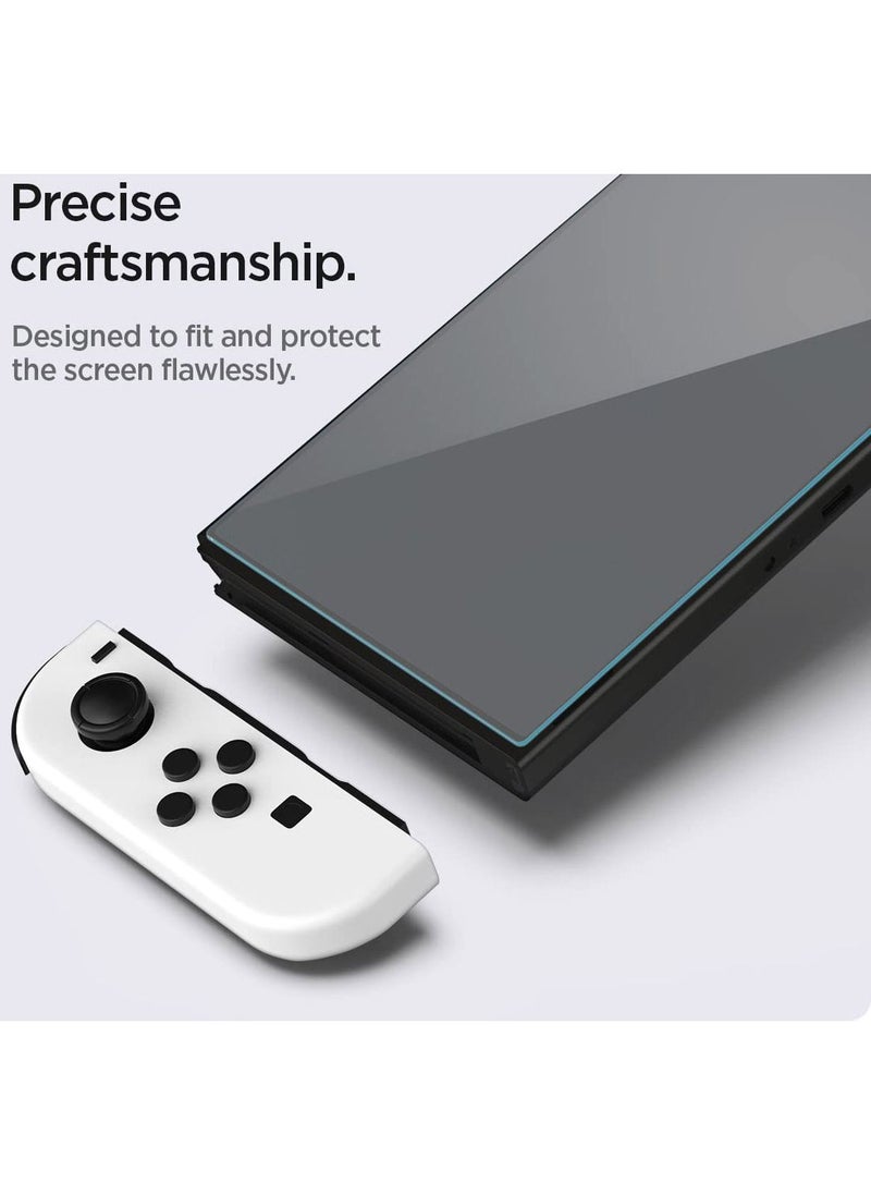 GLAStR EZ FIT [2 Pack] for Nintendo Switch (OLED model) Screen Protector Premium Tempered Glass