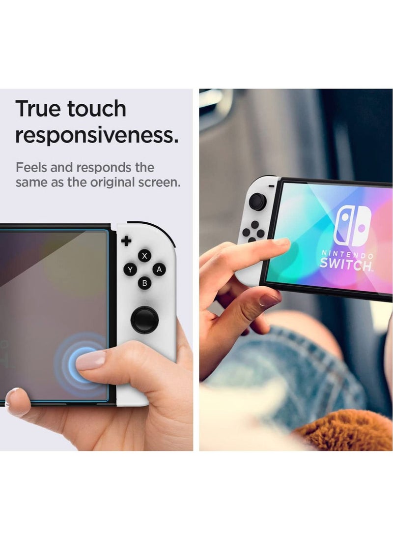 GLAStR EZ FIT [2 Pack] for Nintendo Switch (OLED model) Screen Protector Premium Tempered Glass