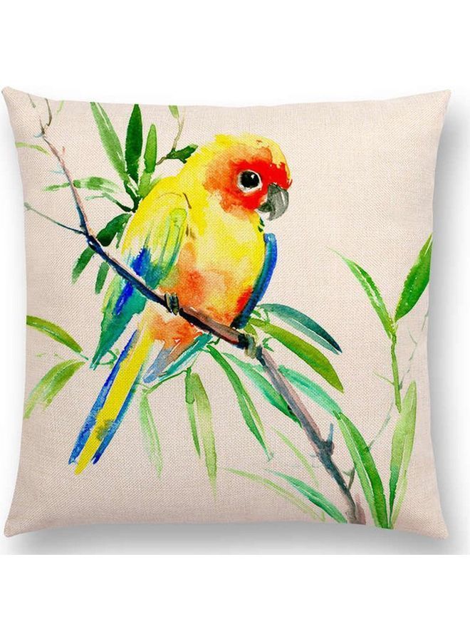 نيبمينينت غطاء وسادة للزينة بطبعة طائر متعدد الألوان 20x20سم