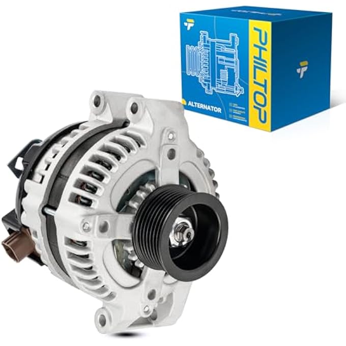 PHILTOP Alternator Compatible with Honda Accord 03-07 2.4L, CR-V 07-09, Element 03-09, Civic 06-10 2.0L, Acura TSX 04-08 High Amp Alternators Replace 13980N 12V 105Amp CW S7 7-Groove Pulley - Image 1