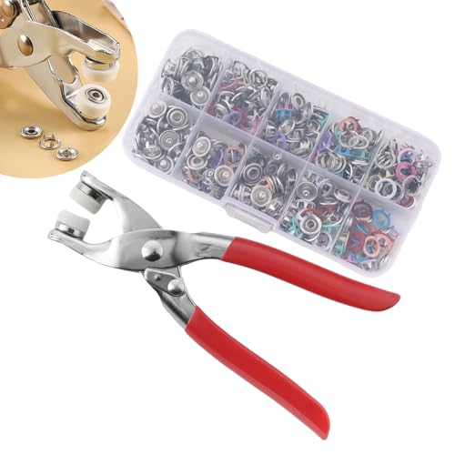 TWZKXC 1 Pcs Safety Eye Tool Pliers Snapper Safety Eye Auxiliary Tool Compatible With Amigurumi Crochet Crochet Stuffed MultiFunction Button Animal Eyes Making Supplies Tool100 Pair of Buttons - Image 1