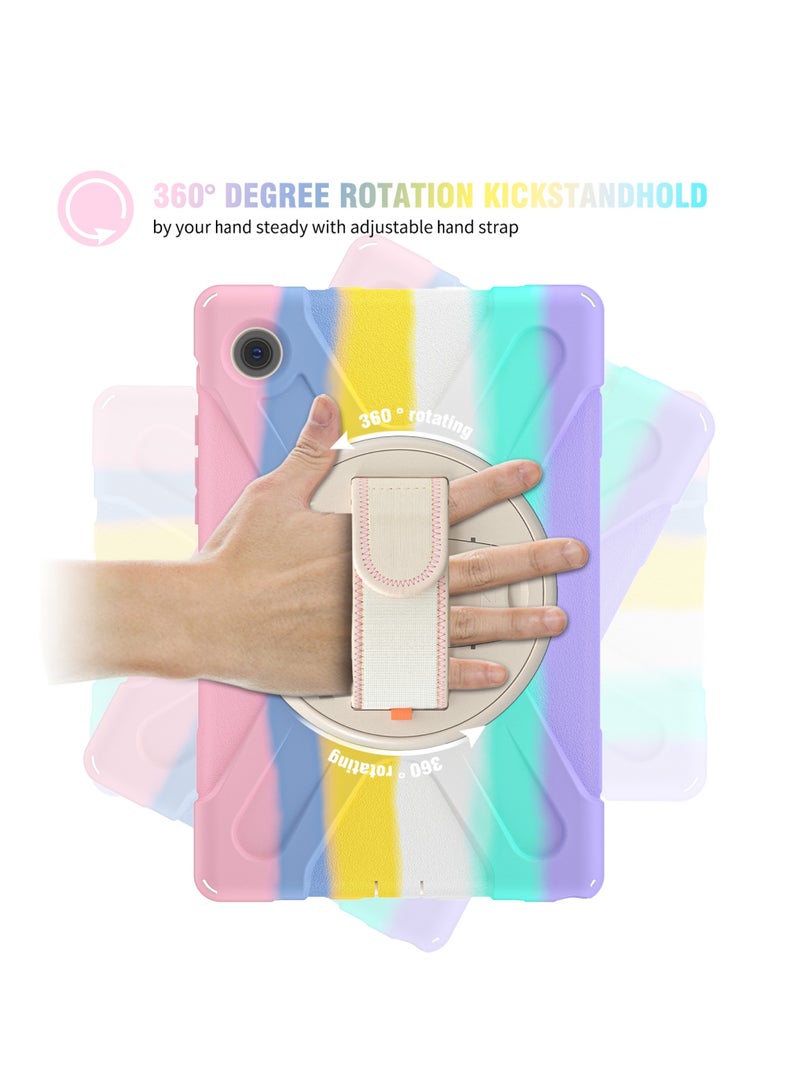 Rock Pow Cover Case For Galaxy Tab A8 10.5 inch 2022 (X200/X205/X207) Heavy Duty Shockproof Case Protective Cover with 360 Rotating Kickstand/Handle Grip Rugged Case for Samsung Galaxy Tab A8 10.5 inch 2022  - Image 3