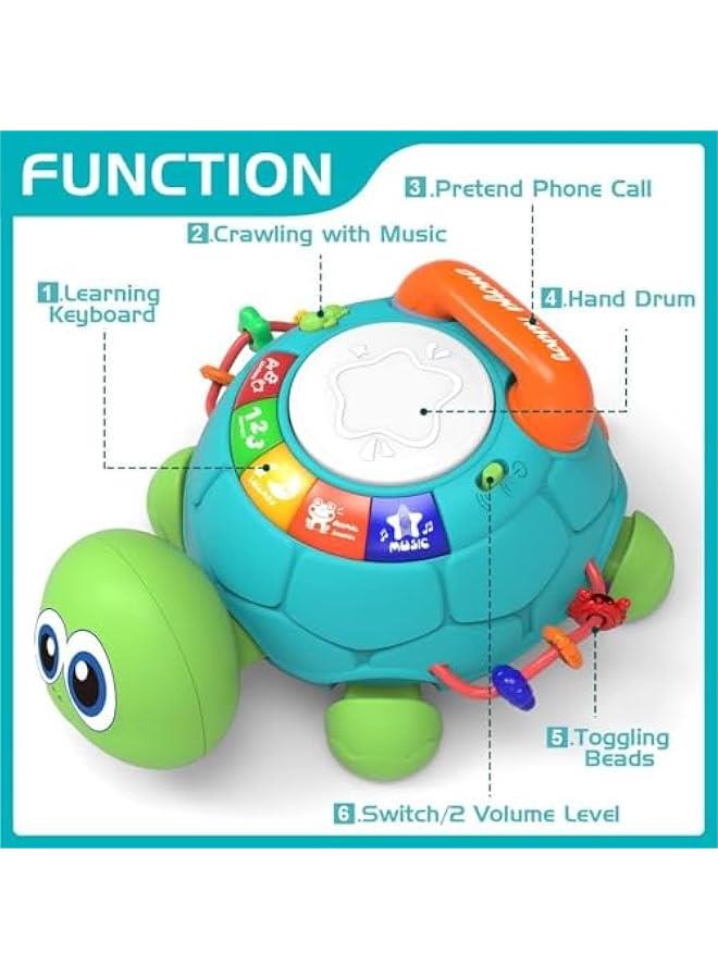 HOOKOR Baby Toys 6 to 12 Months, Musical Turtle Crawling Baby Toys for 12-18 Months, Early Learning Educational Toy with Light & Sound, Birthday Toy for Infant Toddler Boy Girl  - Image 5