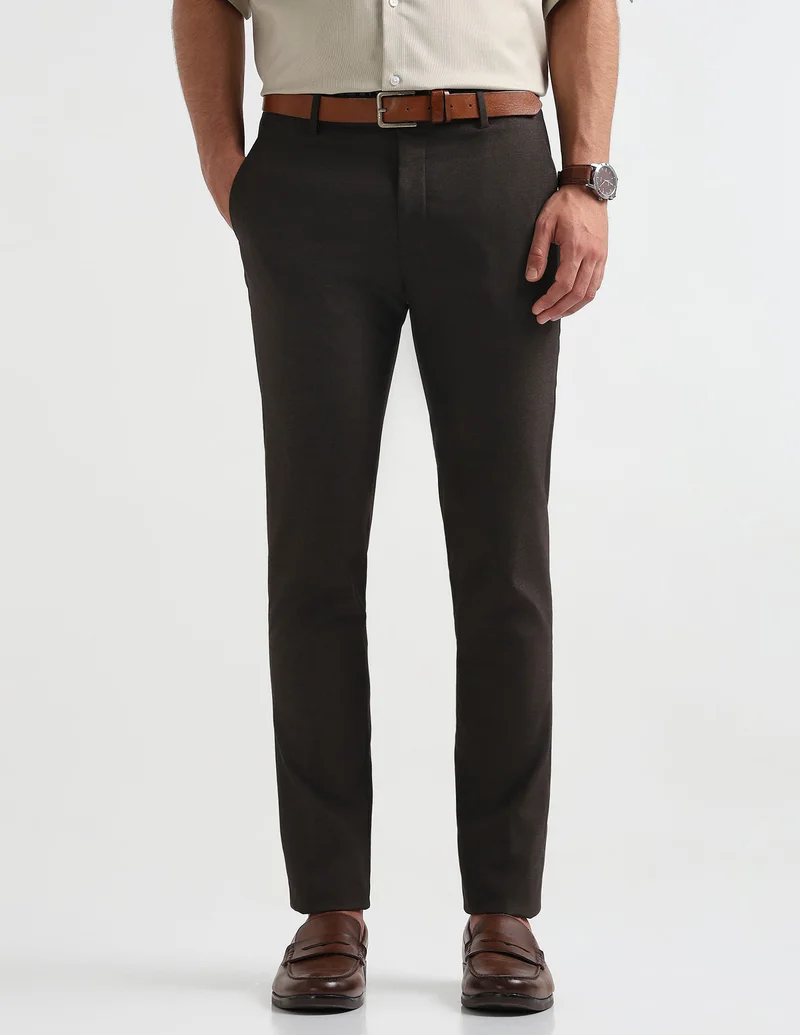 Arrow Heathered Super Slim Fit Trousers