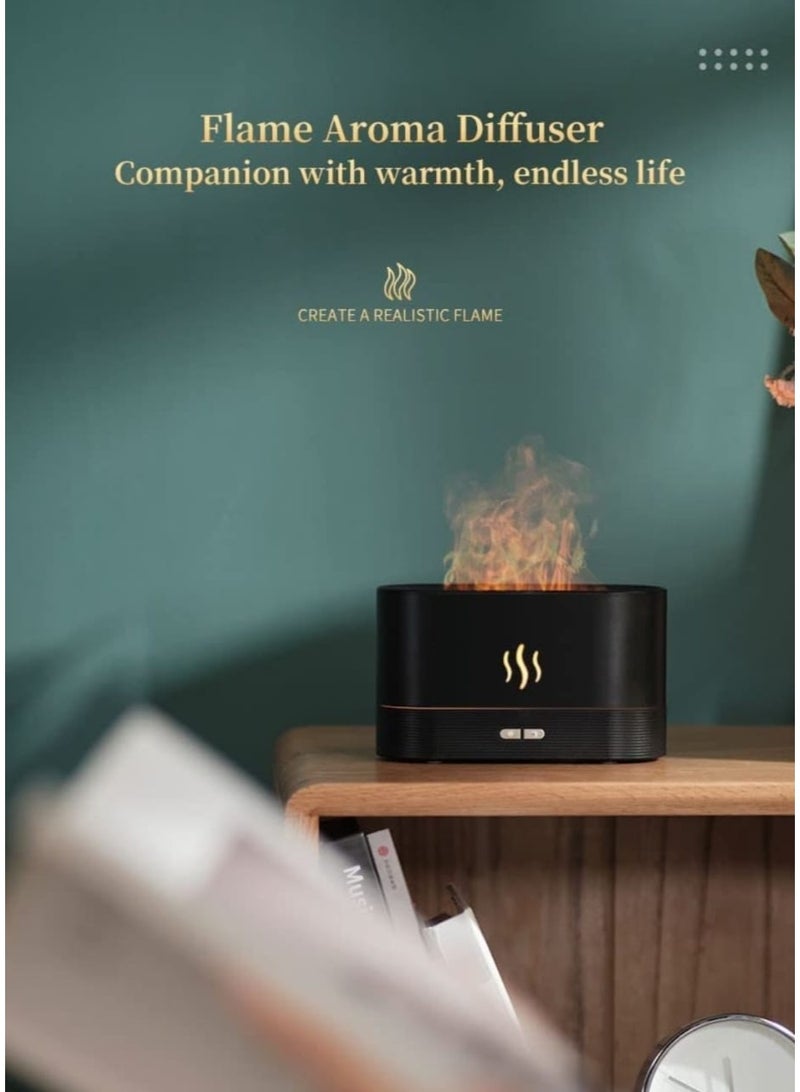 Flame Diffuser for Essential Oils with Aroma Humidifier, Air Essentials Fire Mist Ambientador, Flame Oil Diffuser, Volcano humidifier or Bonfire Diffuser with Flame humidifier  - Image 2