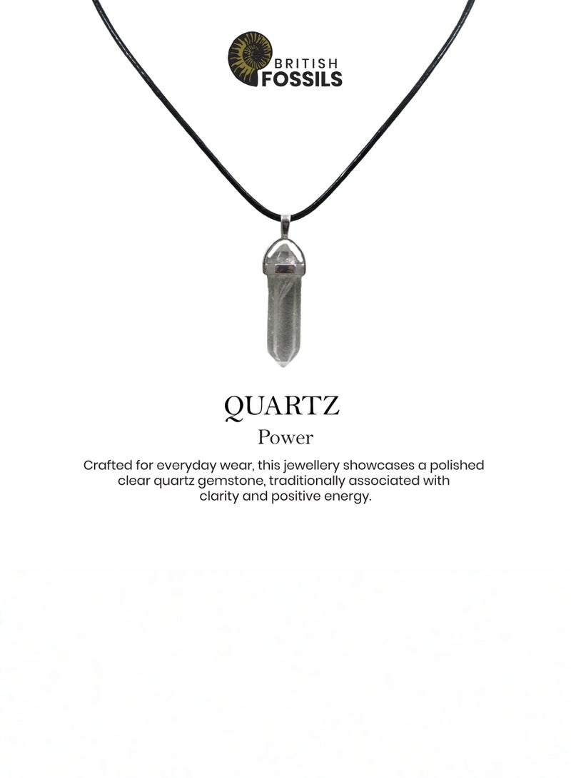 British Fossils Crystal Energy Quartz Pendant - Image 4