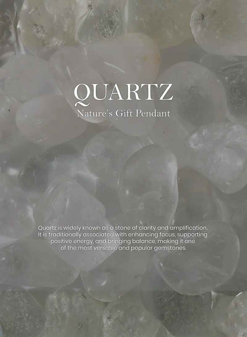 British Fossils Crystal Energy Quartz Pendant
