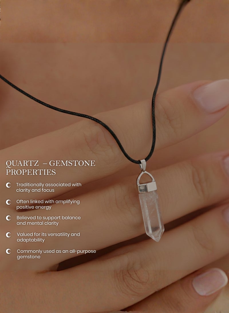 British Fossils Crystal Energy Quartz Pendant - Image 5
