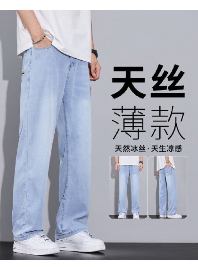 EPTISON 2025 Summer Lightweight High Street Men's Jeans Fashion Versatile Straight Leg Pants - Image 1