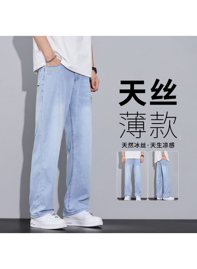 EPTISON 2025 Summer Lightweight High Street Men's Jeans Fashion Versatile Straight Leg Pants - Image 2