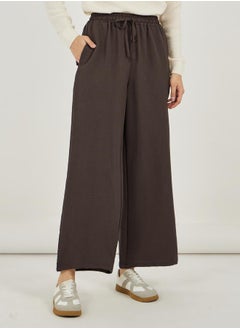 Textured Wide Leg Pants with Elasticated Waistband & Drawcord - pzsku/ZD40D8F2A7EEF03F6A35EZ/45/_/1738330695/384fe89a-a162-438f-aeb5-022b3e2cd36f