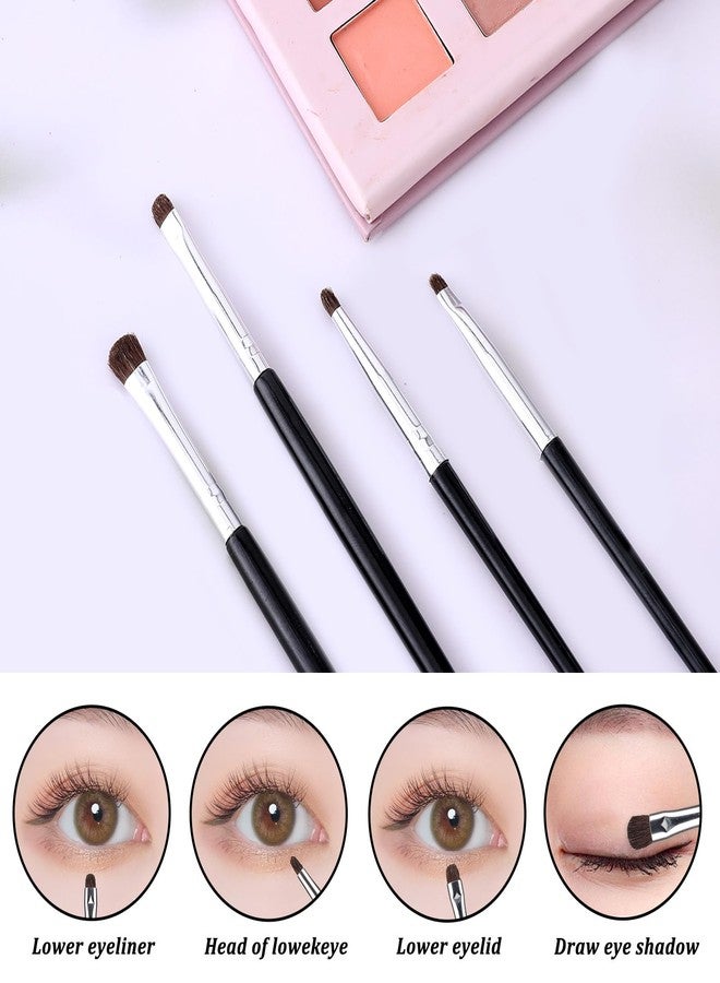 WY LIGHTING LEVEL 8Pcs Eye Makeup Brush Sets Mini Smudge Brush for Eyeliner Eyeshadow Brushes Eyeliner Brushes for Powder Gel Cream Liquid Concealer brush Eyeliner Blending Corner Highlighter Soft Natural Pony Hair - Image 3