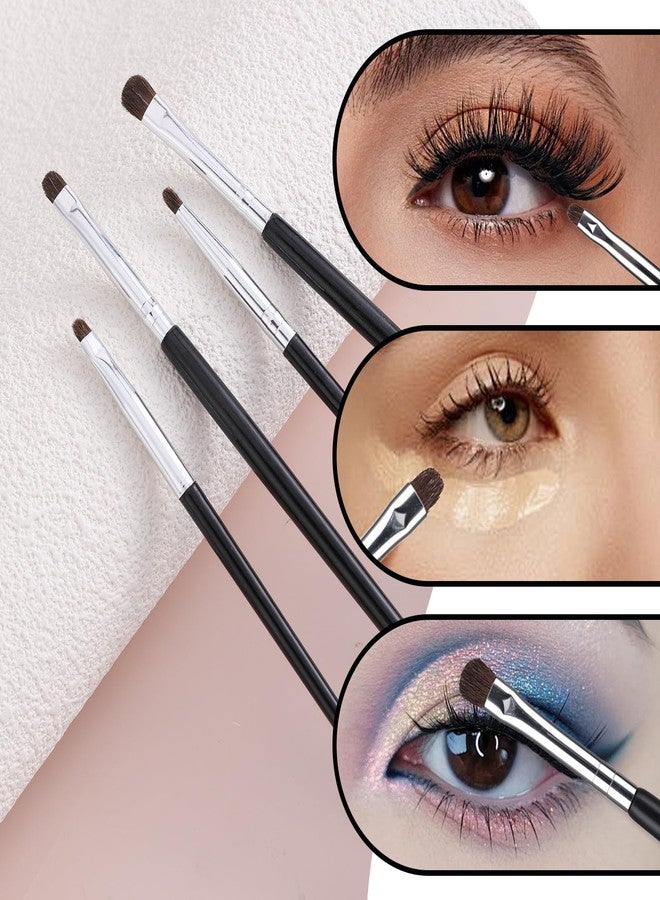 WY LIGHTING LEVEL 8Pcs Eye Makeup Brush Sets Mini Smudge Brush for Eyeliner Eyeshadow Brushes Eyeliner Brushes for Powder Gel Cream Liquid Concealer brush Eyeliner Blending Corner Highlighter Soft Natural Pony Hair - Image 4