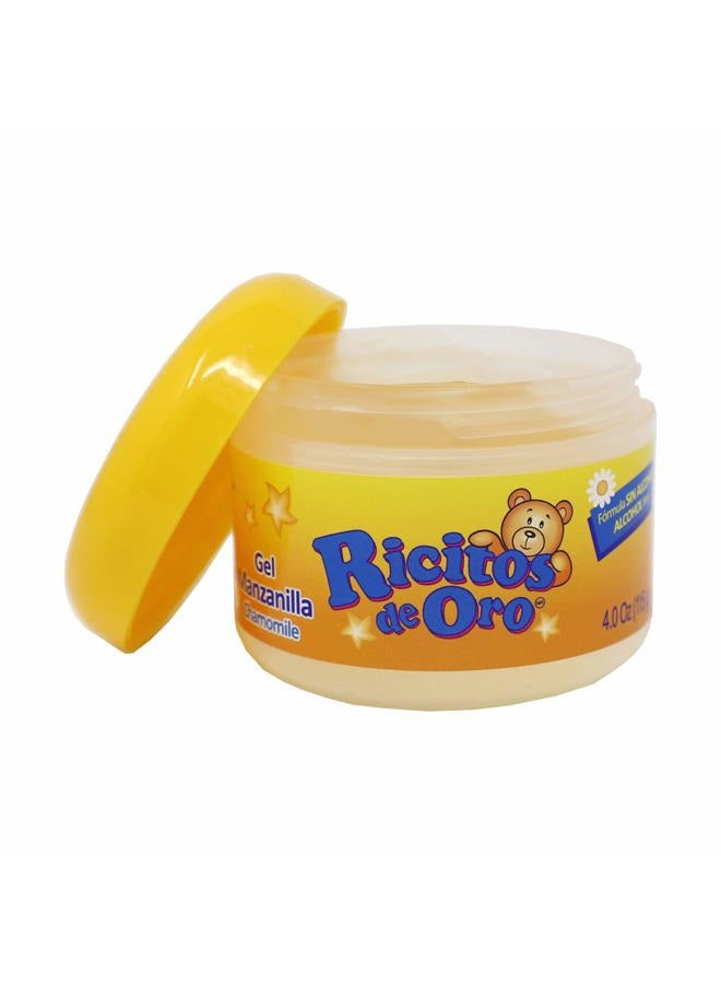 Ricitos de Oro Chamomile Hair Gel, Alcohol-Free, Hairstyling Product for Daily Use, Gentle Gel with Chamomile Extract for Children, Non-Greasy, 3-Pack of 4.05 Oz, 3 Jars - Image 2