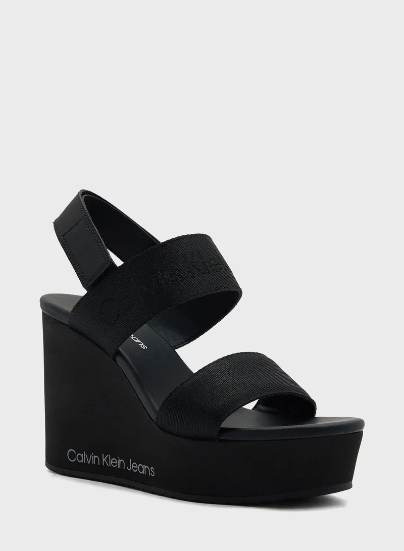 Calvin Klein Jeans Multi Strap Wedge Sandals