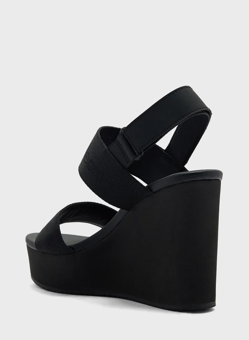 Calvin Klein Jeans Multi Strap Wedge Sandals
