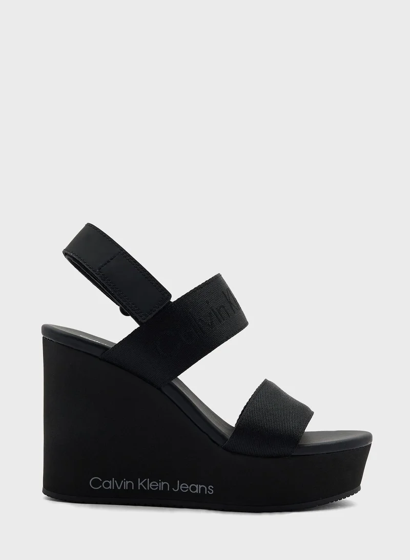 Calvin Klein Jeans Multi Strap Wedge Sandals
