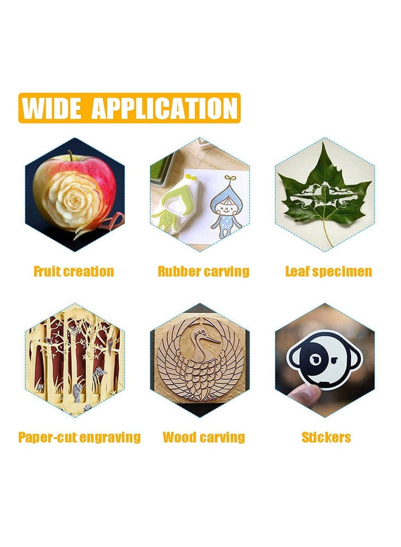 KASTWAVE Precision Carving Knife Kit, Craft Hobby with 40 PCS Exacto Blades, Ruler, Cutter, Replacement Blades for DIY Art Work Cutting, Scrapbooking, Stencil - Image 4