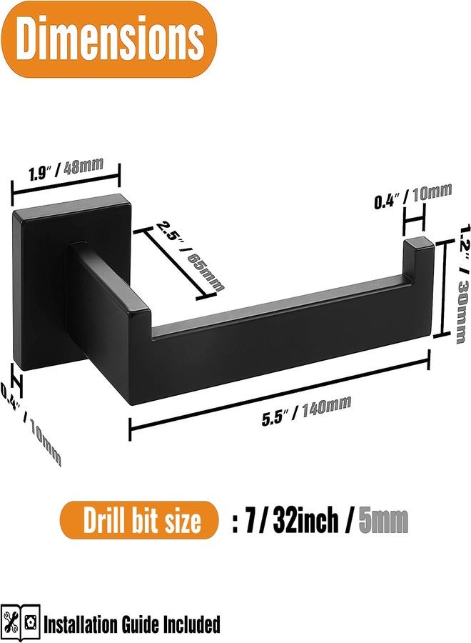 HITSLAM Matte Black Toilet Paper Holder Wall Mount Premium 304 Stainless Steel Square Toilet Paper Roll Holder for Bathroom Rustproof - Image 5