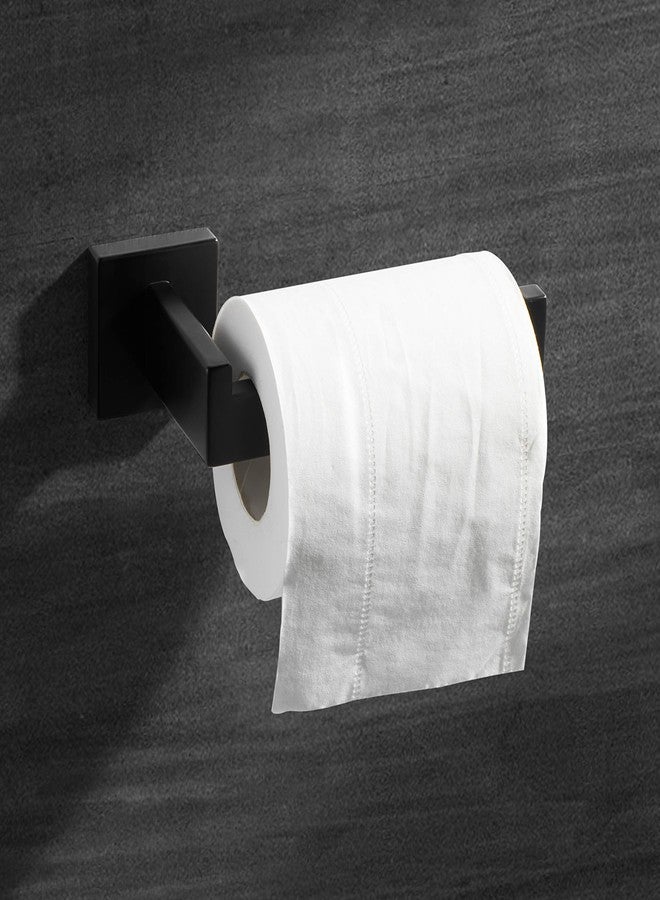 HITSLAM Matte Black Toilet Paper Holder Wall Mount Premium 304 Stainless Steel Square Toilet Paper Roll Holder for Bathroom Rustproof - Image 3