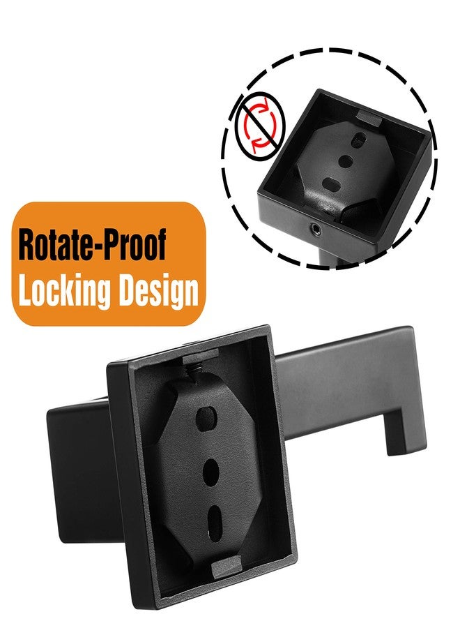 HITSLAM Matte Black Toilet Paper Holder Wall Mount Premium 304 Stainless Steel Square Toilet Paper Roll Holder for Bathroom Rustproof - Image 4