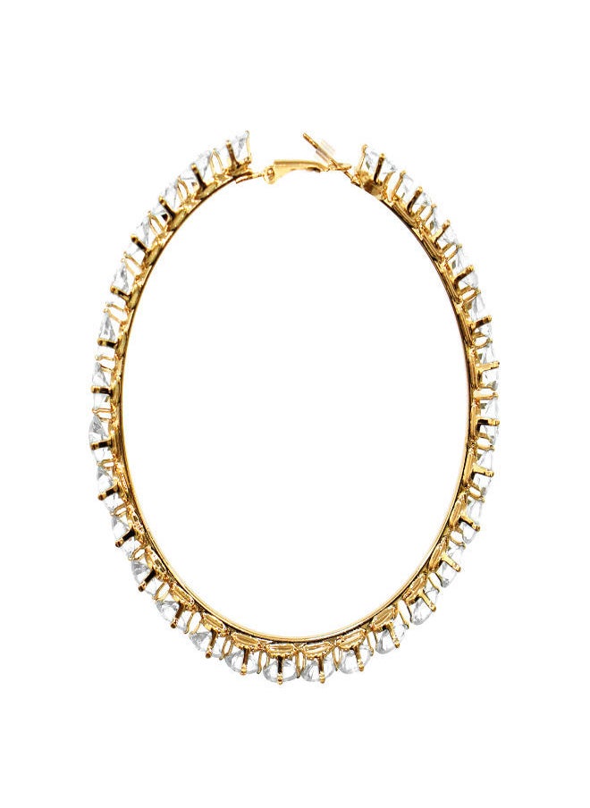 NIBEMINENT - Alissa Stone Embellished Hoop Earrings - Image 1