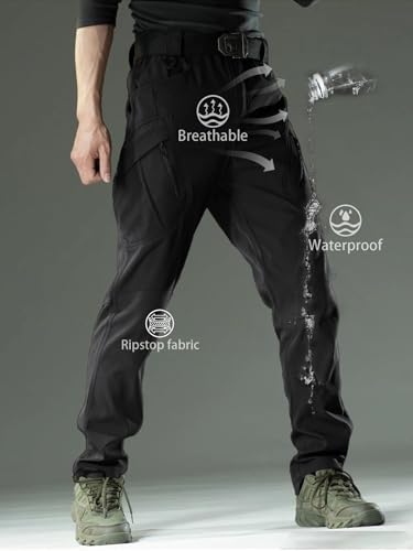 AUTIWITUA Men's Tactical Cargo Pants Water Resistant Lightweight Hiking Pants Outdoor Work Pants with Multi Pockets(No Belt) - Image 5