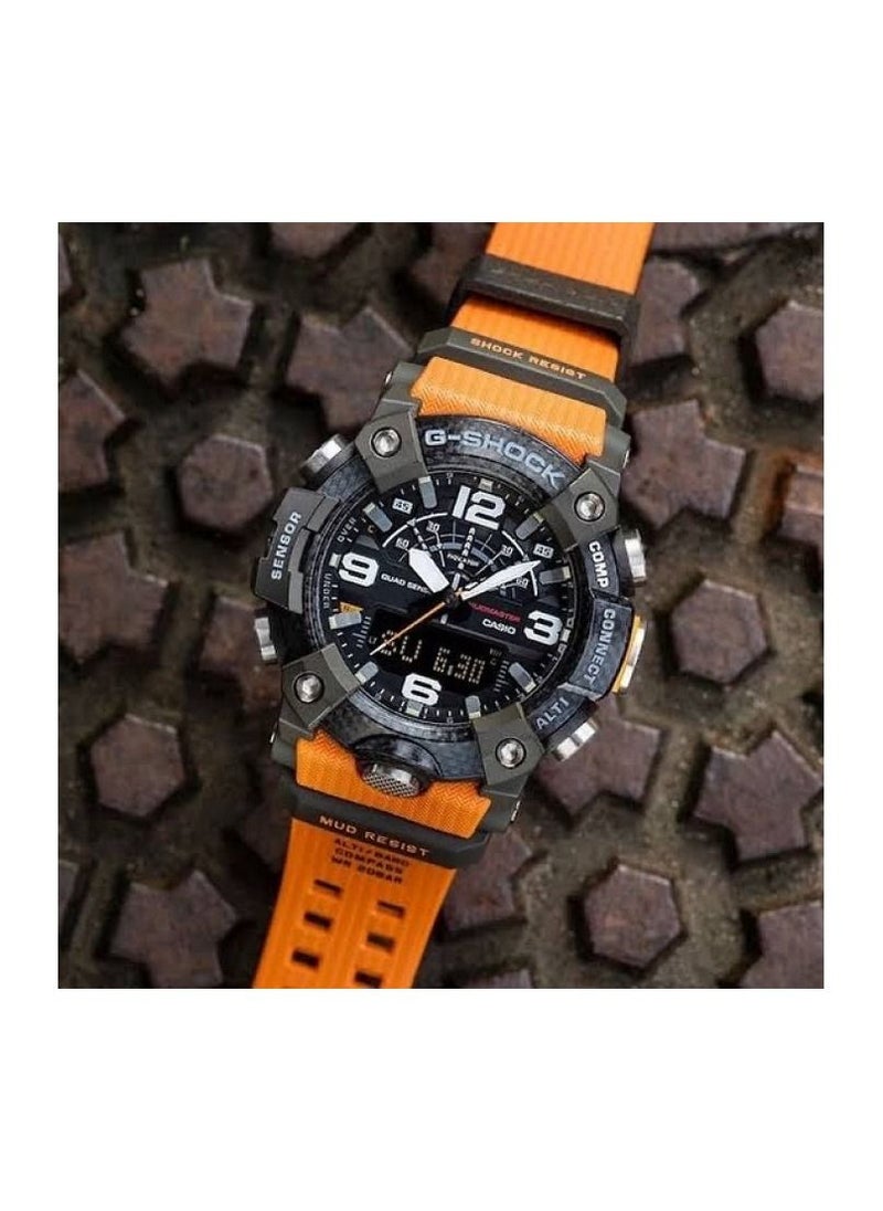 CASIO - Casio G-Shock GG-B100-1A9 MudMaster Analog-Digital Bluetooth Step Tracker Carbon Core Guard Resin Watch - Image 1