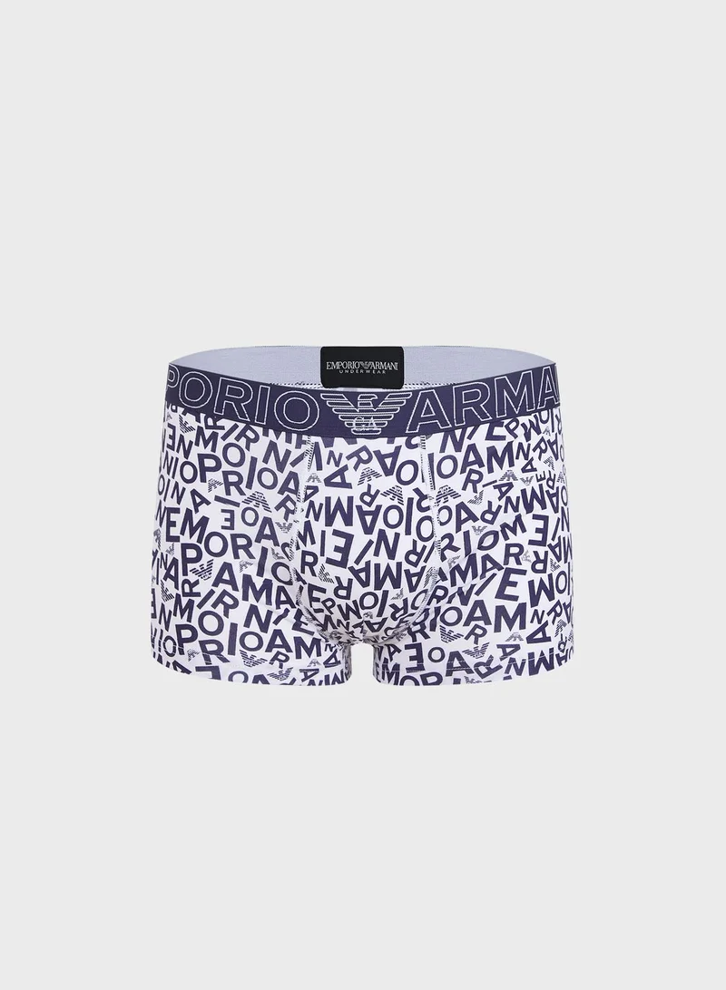 EMPORIO ARMANI Logo Print Trunks
