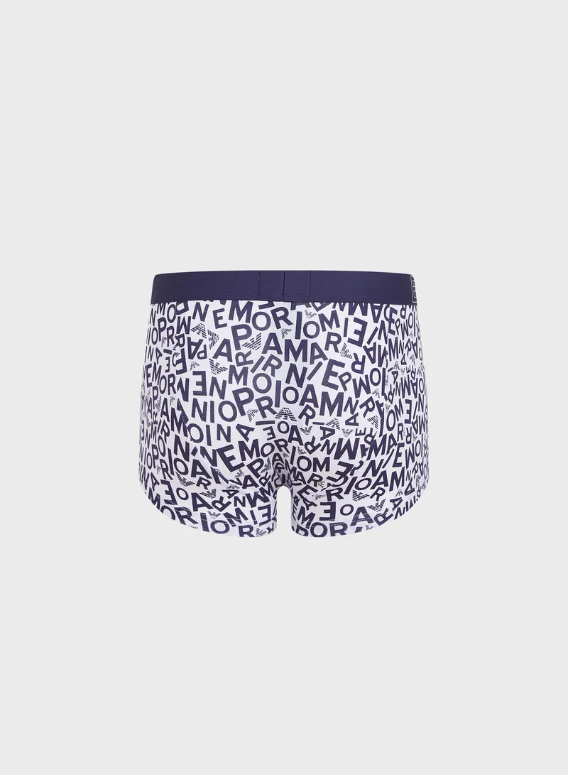 EMPORIO ARMANI Logo Print Trunks
