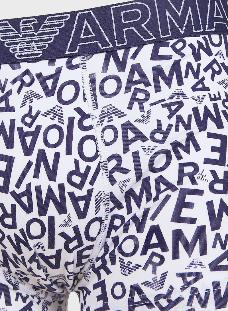 EMPORIO ARMANI Logo Print Trunks