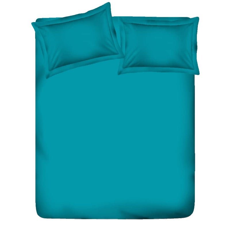 Layers Be Bold 100 Cotton Bedsheet Set for All Seasons Lightweight Moisture Absorbent Machine Washable Easy to Care Gift for Housewarming More 140 TC Queen Size TealBlue - Image 3
