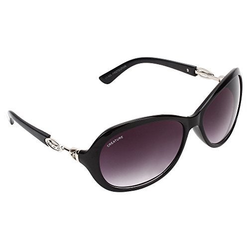 Creature Gaga Cat-Eye Oversize Sunglasses For Girls(Lens-Purple||Frame-Black||GAGA-007) - Image 1