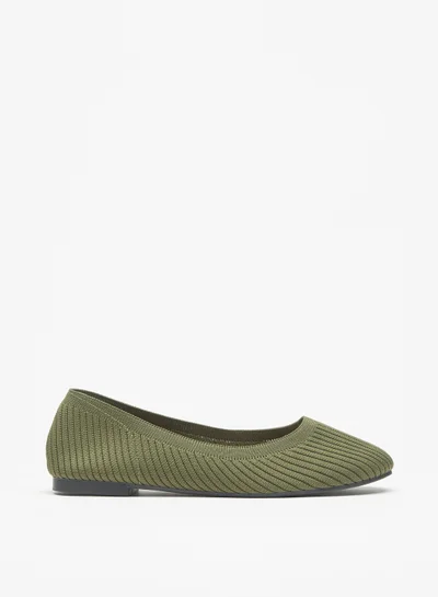Flora Bella By Shoexpress Women Textured Slip-On Round Toe Ballerina Shoes
