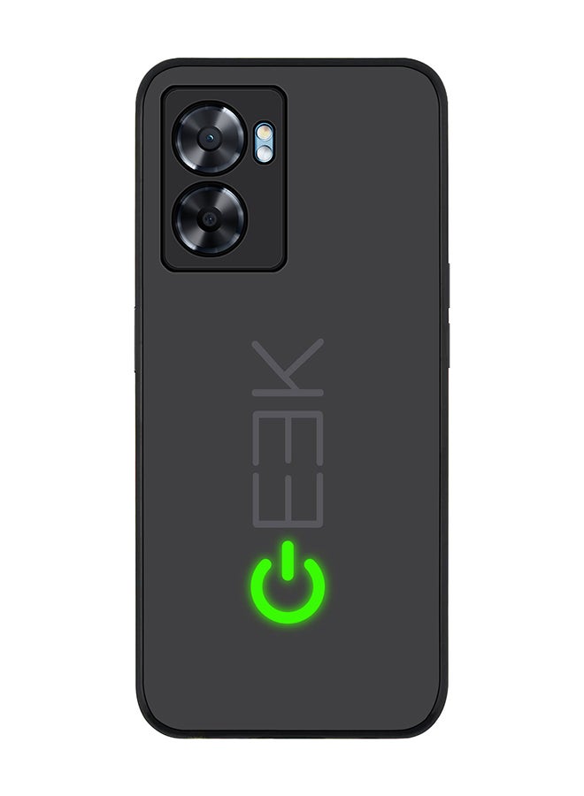 Stylizedd Rugged Black edge case for Oppo A77 5G / Oppo A57 5G, Slim fit Soft Case Flexible Cover - Geek ON - Image 1