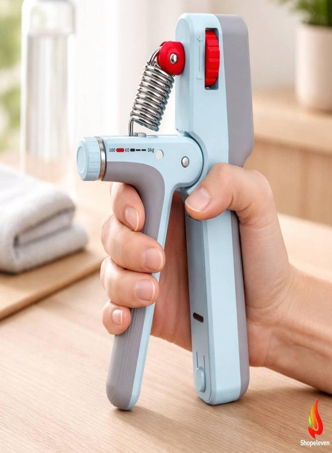 Shopeleven Hand Gripper 5KG-100KG Adjustable | Hand Grip Finger Exerciser Power Gripper | Hand Exerciser Equipment Hand Strengthener for Men Women | Digital Display Portable Dynamometer - Image 5