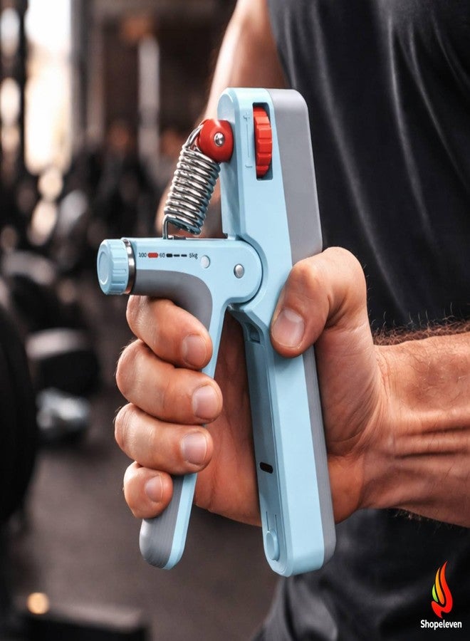 Shopeleven Hand Gripper 5KG-100KG Adjustable | Hand Grip Finger Exerciser Power Gripper | Hand Exerciser Equipment Hand Strengthener for Men Women | Digital Display Portable Dynamometer - Image 3