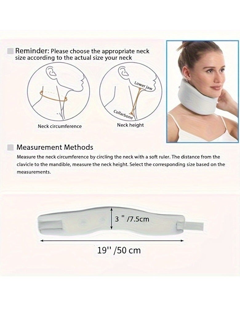 1pc Neck Brace For Sleeping, Soft Foam Cervical Collar For Neck Pain And Support Spine Pressure, Universal Wraps Keep Vertebrae Stable For Cervical Spine Pressure - Image 4