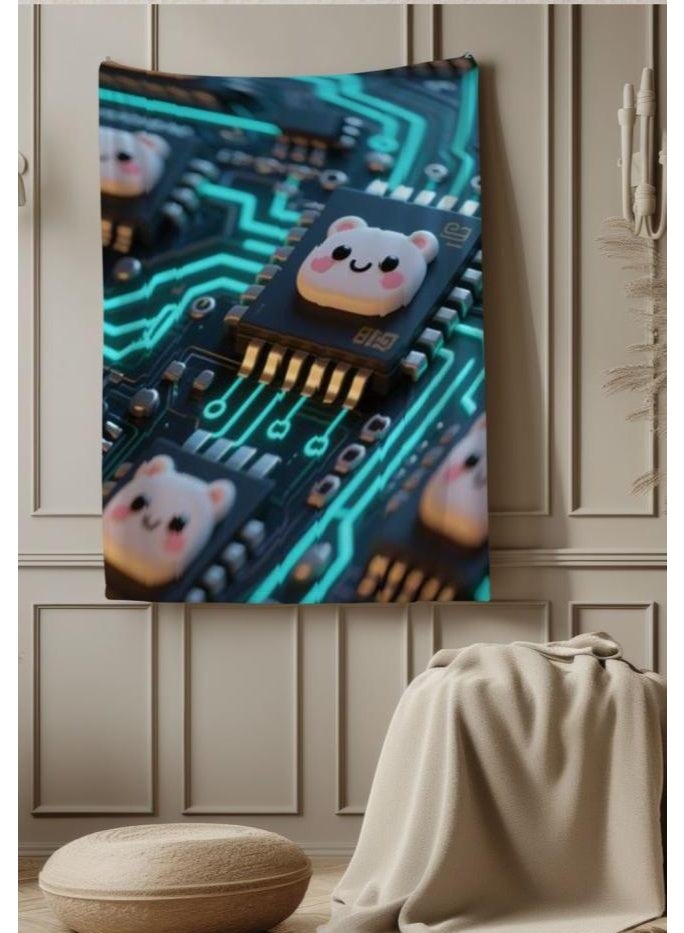 عام بطانية رقيقة من الفانيلا (حرارة ومريحة، ومناسبة للنوم واستخدام اللعبة والغبار والرمل) 150 سم * 200 سم - 223 - Image 1