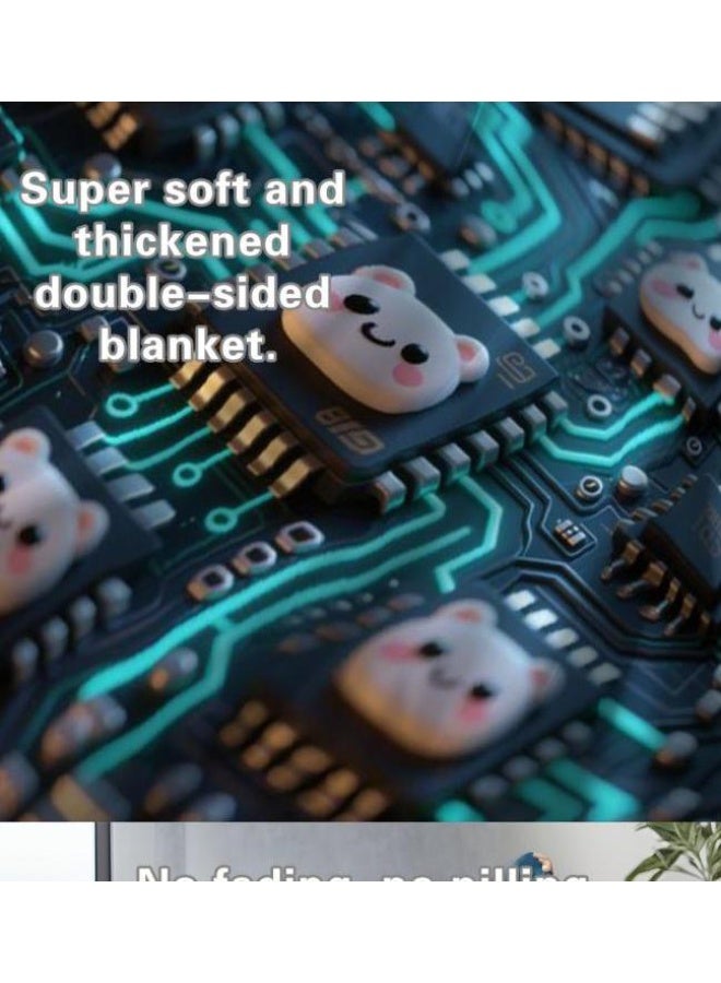 عام بطانية رقيقة من الفانيلا (حرارة ومريحة، ومناسبة للنوم واستخدام اللعبة والغبار والرمل) 150 سم * 200 سم - 223 - Image 5