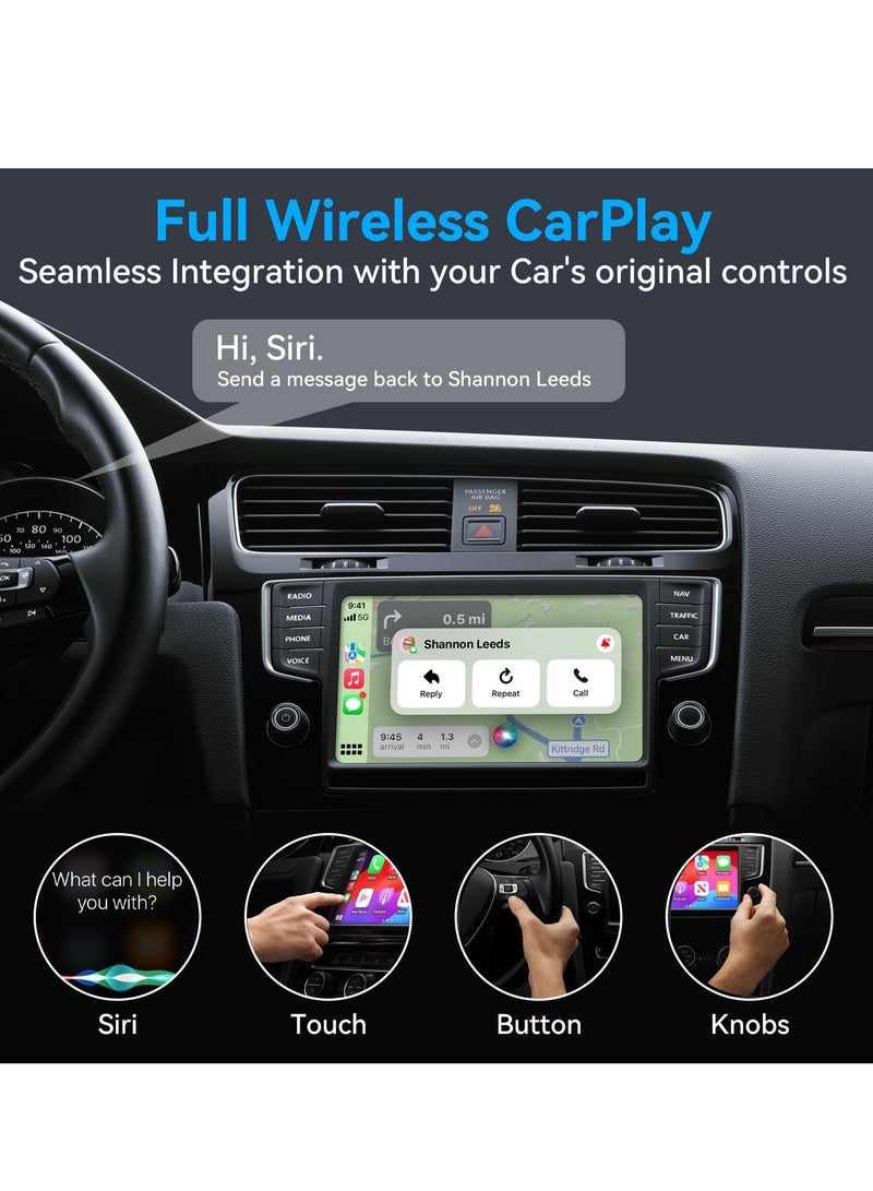 SOLARAE Wireless CarPlay Adapter - Bluetooth Dongle for Smart Magic Link, Converts Wired to Wireless, Plug & Play, Compatible with 2015+ Cars & iPhone iOS 10+, Retains Original Controls. - Image 4
